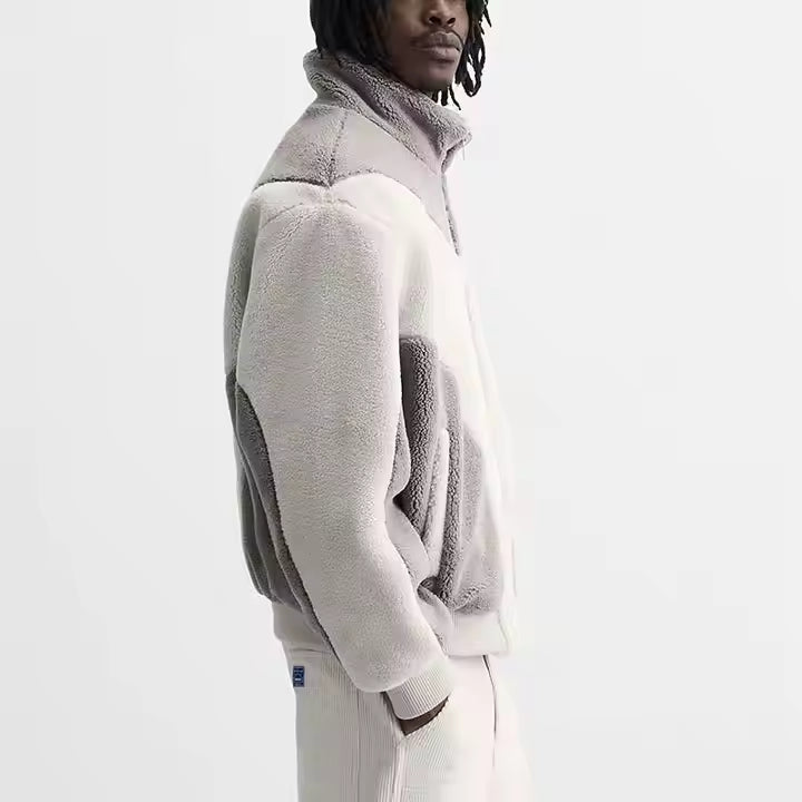 Veste Polaire Sherpa 400 GSM pour Hommes – Confort Thermique & Style Décontracté